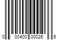 Barcode Image for UPC code 000400000266