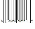 Barcode Image for UPC code 001000000267