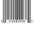Barcode Image for UPC code 001000000380. Product Name: Maharishi Men's Asym Zipped Hooded Fleece Jacket Black