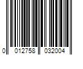 Barcode Image for UPC code 0012758032004. Product Name: HANDY 1/2 GALLON PRO PAINT PAIL