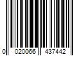 Barcode Image for UPC code 0020066437442. Product Name: Black  Rust-Oleum Stops Rust 2 In 1 Rust Reform and Seal Spray-344713  12 Oz