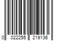 Barcode Image for UPC code 0022255219136