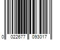 Barcode Image for UPC code 0022677093017. Product Name: Normark Corporation Rapala Glass Shad Rap 04 Fishing Lure 1.5  3/16oz Glass Black