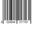 Barcode Image for UPC code 0024844017161. Product Name: K&N 85-6842 Top Plate