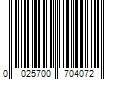 Barcode Image for UPC code 0025700704072. Product Name: SC Johnson ZiplocÂ® Brand Slider Freezer Gallon Bags  Zipper Storage Bags  24 Count