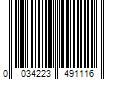 Barcode Image for UPC code 0034223491116. Product Name: Igloo 28 QT. Laguna Hard-Sided Ice Chest Cooler  Aqua Blue and White