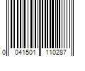 Barcode Image for UPC code 0041501110287