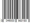 Barcode Image for UPC code 0049000983180