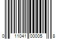 Barcode Image for UPC code 011041000058