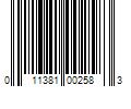Barcode Image for UPC code 011381002583. Product Name: Bormioli Rocco Dedalo 7 Piece Whiskey Decanter Set