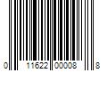 Barcode Image for UPC code 011622000088
