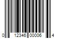 Barcode Image for UPC code 012346000064. Product Name: Safety Systems Inc Fire Bottle No Aluminum Discharge Head