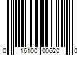 Barcode Image for UPC code 016100006200