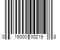 Barcode Image for UPC code 019000002198