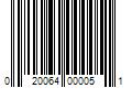 Barcode Image for UPC code 020064000051
