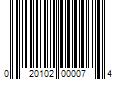 Barcode Image for UPC code 020102000074