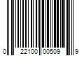 Barcode Image for UPC code 022100005099