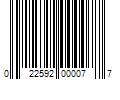 Barcode Image for UPC code 022592000077. Product Name: 