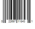 Barcode Image for UPC code 022697118431. Product Name: Attwood 11843-7 Double Braided Fender Lines â€” Braided Nylon  Spliced Ends  Pair of Lines  Â¼-In. Thick  5 Feet Long  White