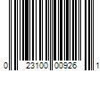 Barcode Image for UPC code 023100009261