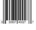 Barcode Image for UPC code 030937400277. Product Name: Milton Industries COUPLER P M FE 1/4NPT 2PK.