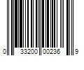Barcode Image for UPC code 033200002369