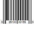 Barcode Image for UPC code 035100001558