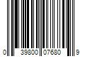Barcode Image for UPC code 039800076809. Product Name: Energizer Recharge Value Charger for NiMH Rechargeable AA and AAA Batteries