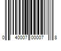 Barcode Image for UPC code 040007000078