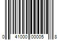 Barcode Image for UPC code 041000000058. Product Name: Febest REAR BRAKE CALIPER REPAIR KIT # 0175-GRJ200R OEM 04479-60270