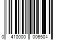 Barcode Image for UPC code 0410000006504