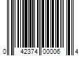 Barcode Image for UPC code 042374000064. Product Name: Covercraft LeBra Custom Hood Protector for 2010-2011 Honda CR-V | 45433-01 | Black