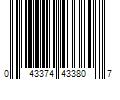 Barcode Image for UPC code 043374433807. Product Name: M-D Gray 0.375-in T x 2-in W x 36-in L Aluminum Seam Binder | 43380