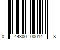 Barcode Image for UPC code 044300000148