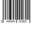 Barcode Image for UPC code 0449394002601. Product Name: Unbranded Flat-Free Replacement Wheels with Ribbed Tread, 16 in., 5/8 in. Bore Size