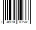 Barcode Image for UPC code 0449394002786. Product Name: Unbranded 10 in. x 1.75 in. SR 1003 Diamond Tread Solid Tire with Offset Plastic Hub, 1/2 in. Bore Size