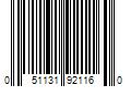 Barcode Image for UPC code 051131921160. Product Name: 3M Safety Walk Slip Resistant Step and Reflective Tread 6 in. x 2 ft.