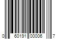 Barcode Image for UPC code 060191000067. Product Name: Coleman Cable 601916 16 ft. 6 Gauge 400 A Master Mechanic Booster Cable
