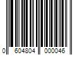 Barcode Image for UPC code 0604804000046. Product Name: Kushlan 3.5 cu. ft. 1/2 HP 120-Volt Motor Direct Drive Cement Mixer