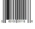 Barcode Image for UPC code 063100001186. Product Name: Women's Hanky Panky Logo Original Rise Thong