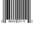 Barcode Image for UPC code 066000001102