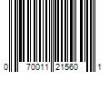 Barcode Image for UPC code 070011215601