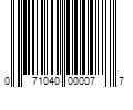 Barcode Image for UPC code 071040000077