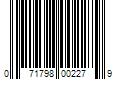 Barcode Image for UPC code 071798002279. Product Name: Quickie 227ZQK Gong  Professional Scrub Brush  1 in Block  8-1/2 in L Plastic