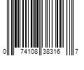 Barcode Image for UPC code 074108383167. Product Name: ($49.95 Value) BabylissPRO Nano Titanium Prima 2000 Stainless Steel Mini Flat Iron Hair Straightener  3/4  Travel Size
