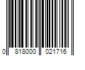 Barcode Image for UPC code 0818000021716. Product Name: Power Cocktail Lactic Acid Repair Serum 1.01 fl oz