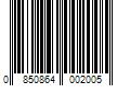 Barcode Image for UPC code 0850864002005. Product Name: SweatBlock Clinical Protection DRIBOOST Antiperspirant Wipes  10ct Box