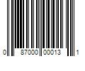 Barcode Image for UPC code 087000000131. Product Name: Crown Royal Canadian Whisky Canadian Whisky