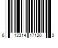 Barcode Image for UPC code 612314171200. Product Name: CURT Weight Distribution Shank (2" Shank, 5-5/8" Drop, 8-7/8" Rise)