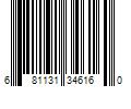 Barcode Image for UPC code 681131346160. Product Name: Wal-Mart Stores  Inc. Vibrant Life 16  Nylon Reflective Retractable Dog Leash  Black  Medium